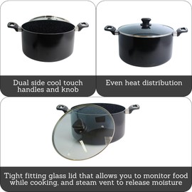 IMUSA 10Qt Bistro Ceramic Nonstick Duch Oven with Glass Lid