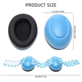 COACOM 1 Piece Baby Hearing Protection, Baby Hearing Protection, Soft Adjustable Headband, Baby Headphone Protection, Sound Protection, Suitable for 0-18 Months Old Babies (Blue), blue