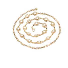 FAIRYGATE Women's Beaded Thin Waist Chain Bead Belt Dress Decoration Waist Bead Pendant, DA64, Da6408