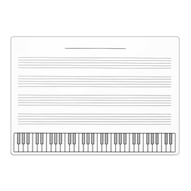 Simple Music Whiteboard for Piano and Music Lessons | Dry Erase Staff Lines | Great for Beginners, Kids & Adults | Practice Note Writing, Music Theory & Composition | Lightweight and Portable