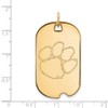 Clemson Large (3/4 Inch) Dog Tag (Gold Plated)