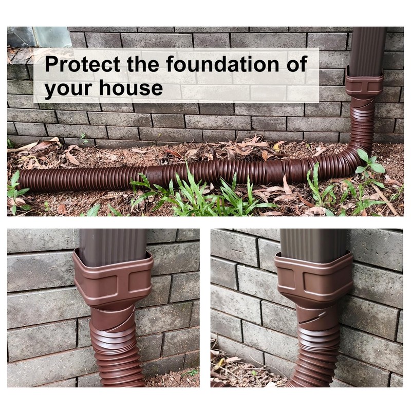 7ft Long Gutter Downspout Extensions, Outer diameter 3" Gutter Extensions