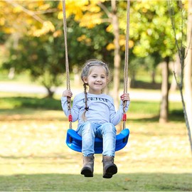 IFOYO Kids Swing Seat, Outside Swing Seat Strong Tree Swing for Playground Backyard Holds 220lbs/100kg for 3-10 Years Kids Children, Blue