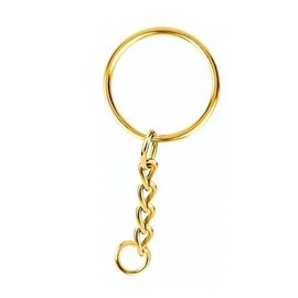 100 Uds. Anillos de Llavero Dorados, Llaveros Divididos de Metal, Piezas de Cadenas con Anillos de Salto Abiertos para Manualidades DIY, Fabricación de Joyas