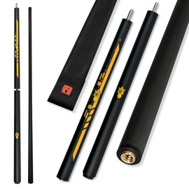 YEUEK Little Monster Carbon Fiber Break Jump Cue 3-Piece Jump Cue Break Pool Cue Stick 19.5oz 12.9mm Tip with Soft Bag