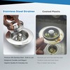 Upgraded 3 in 1 Kitchen Sink Drain Strainer - Stainless