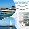 2 Pcs Marine Hardware Rope Cleat, 4 Inch Stainless Steel