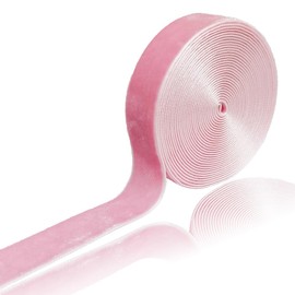 Cuncuny Velvet Ribbon Holiday Party Christmas Wedding Handmade DIY Craft Decor Box Wrapping Velvet Ribbon (Pink,1''(25mm))