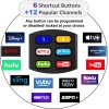 1-clicktech 2-in-1 Remote for Roku TV(Default)/fo