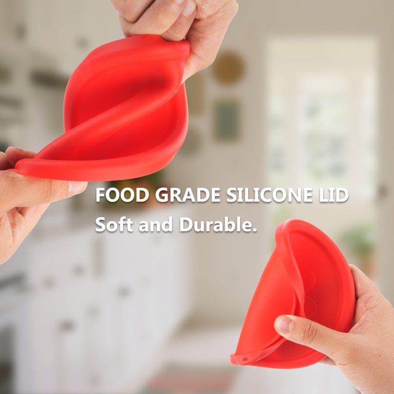Viotiin Silicone Replacement Lids for Pyrex 7401-s 3-Cup Sculpted Glass