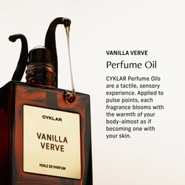 CYKLAR Perfume Oil for Skin – Vanilla Verve Scent – Spicy, Sweet & Creamy Perfume Fragrance with Gourmand Vanilla, Bergamot & Amber Notes – Travel-Friendly 15ml