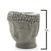 Designer Stone Buddha Head Planter-Solid Stone, with Drainage, Sealed for