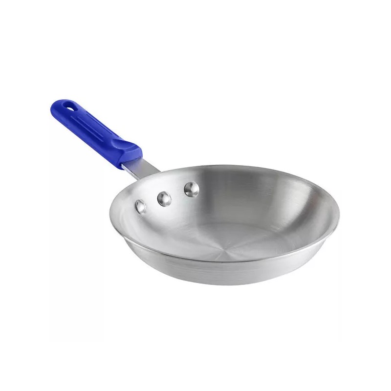 choice Choice Aluminum Fry Pan with Blue Silicone Grip (select