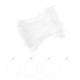 sourcing map 5000pcs Plastic Tag Ties Fastener 6 Inch Security Loop Tie Pins Hang Tags Snap Lock for Clothing Price Tag Shoes Snap Lock Luggage Label, White