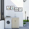 Artmyharbor 4 Pieces Wash Dry Fold Repeat Laundry Wall Art