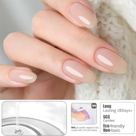 Vishine Builder UV-Gel – 16 ml, 8-in-1 Jelly Nude Gel für Nagelverlängerung und Modellierung, Stärkung gebrochener Nägel, Maniküre, UV/LED-Nagelkunst, E057