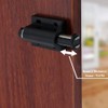 2Pcs Black Drawer Push to Open Catches with Fixing Screws,
