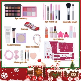 Makeup Advent Calendar 2025, 24-Day Holiday Glow Christmas Countdown Cosmetic Surprises Gift Set For Teen Girls Women