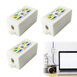 3PCS Cat6 RJ45 Coupler Ethernet Coupler Punch Down Tool RJ45 Ethernet Junction Box Inline Punchdown Krone Coupler Joiner for Cat6/Cat5E/Cat5 Ethernet Network Cables