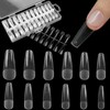 Fingooo Nail Tips, Clear, 240 Pieces, Long, Ultra Thin, Clear,