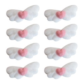 4 Pairs Plush Angel Wings Hair Clips Cute Heart Hair Clamps Barrettes Kawaii Hair Pins Hairpins Cartoon Hair Accessories for Women Girls