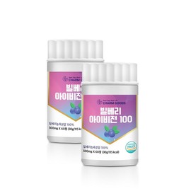 Chamgoods Bilberry Tablets iVision Hacsup certified Austrian bilberry extract, 2 units, 60 tablets / 참굿즈 빌베리 정 알약 아이비전 해썹인증 오스트리아산 빌베리 추출물, 2개, 60정