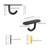 DIYCUT 4 Pack Multipurpose Hooks with 8 Screws, 6cm Ceiling