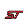 2pcs ST Grille Emblems, Metal Decal Badge + Back Sticker