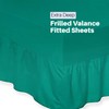 DTEX HOMES Luxury Extra Deep Frilled Valance Fitted Sheets, Double