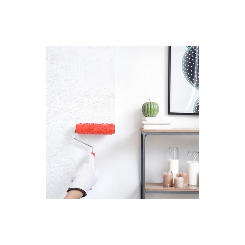 2 Pcs Texture Roller 7'' Drywall Texture Roller Decoration Textured