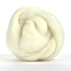 Revolution Fibers Targhee Wool Top | 8 Ounces (0.5 lbs) for Spinning, Felting, Knitting & Tapestry | 100% Natural Undyed White Wool Top