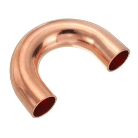 PATIKIL 1" OD 66x99mm Elbow Copper Pipe Fitting, 180 Degree Bend Welding Sweat Solder Connection for HVAC Air Conditioner Plumbing