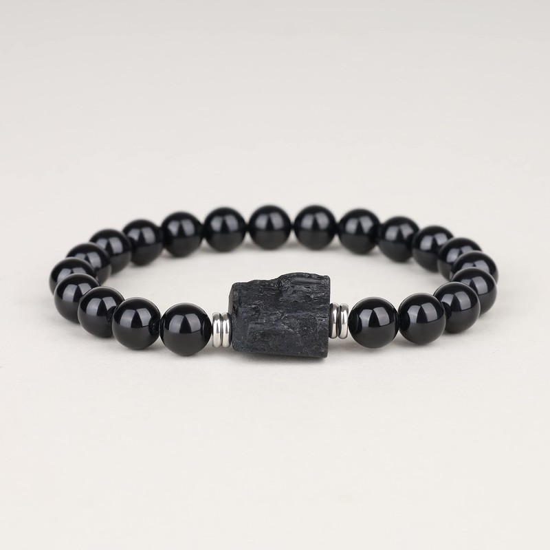 GAVU Roher Schorl Bead Bracelet, Stone, Black Tourmaline