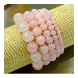 Wholesale Natural Gemstone Beads Stretch Bracelet Healing Reiki 4,6,8,10,12mm (10mm, Rose Quartz)