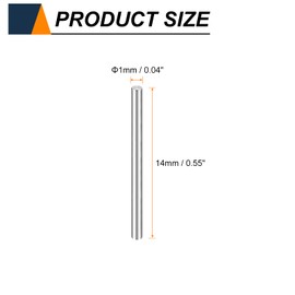 sourcing map 50pcs Dowel Pins M1(1mm) x 14mm 304 Stainless Steel Cylindrical Shelf Support Peg Pin Rod Fasten Elements for Metal Devices Wood Furniture DIY Installation, Silver