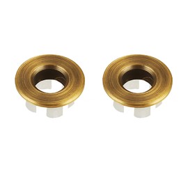 NSODOO Sink Cover Overflow Cover Brass Insert Hole Round Caps Bronze Pack of 2