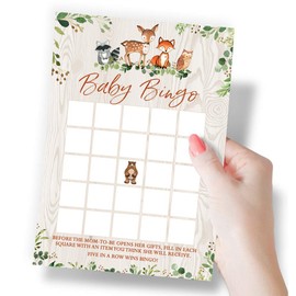Juego de 50 unidades de Baby Shower con estampado de Woodland para fiestas