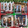 Fullhawl 4 Sheets Large Christmas Window Clings Decorations Nutcracker Soldiers