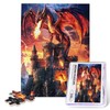 Dragon Puzzle for Adults 500 Pieces Fantasy Red Dragon Fire
