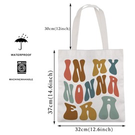 MAOFAED Italian Nonna Gift In My Nonna Era Canvas Tote Bag Italy Trip Gift Mother’s Day Gift For Grandma (my nonna eraCA)