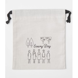 Lucian 542109 100 Mini Drawstring Bag (Raved Road) Embroidery Kit, White