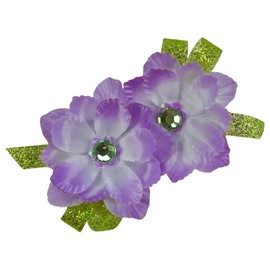 Purple Fairy Sparkling Glitter Flower Hair Clip (Alligator Clip)
