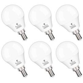 Sailstar A15 Ceiling Fan Light Bulbs, E12 Base, 6Watt (60-Watt Replacement), Soft White 2700K, Non-Dimmable, Candelabra Base LED Light Bulb, 6 Pack