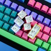 TIMSEKER 129-Key PBT Cherry Profile Keycaps Ergonomic Rainbow Mechanical Keyboard