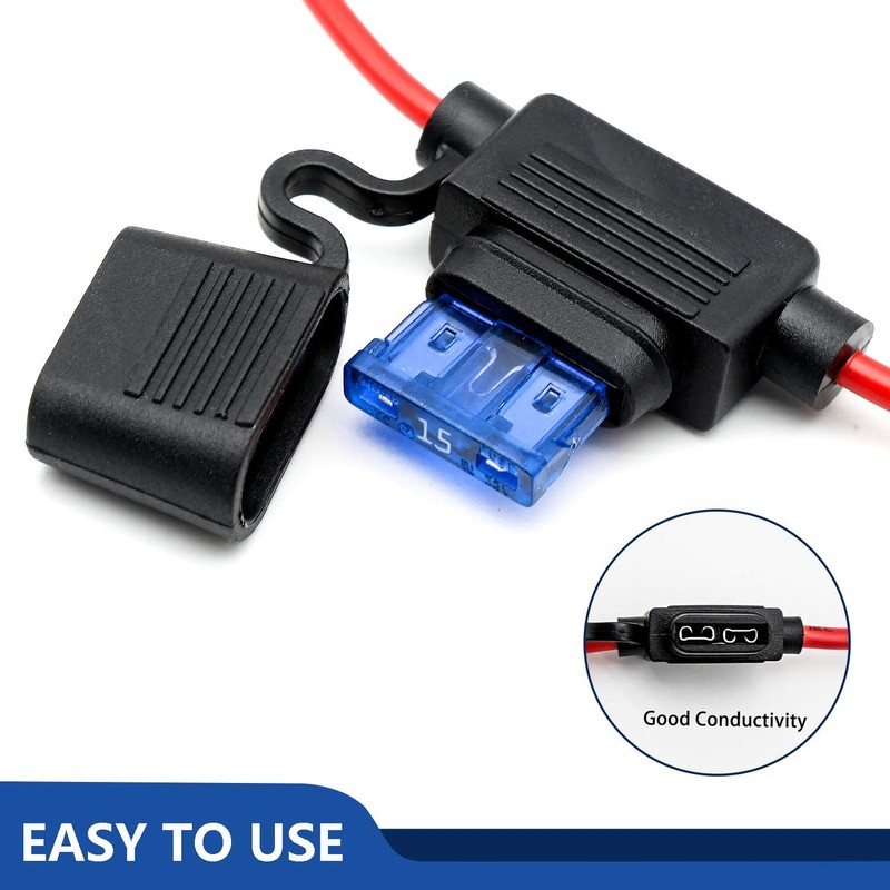 10 Pack 14 AWG Inline Fuse Holder - 12V-DC ATC/ATO