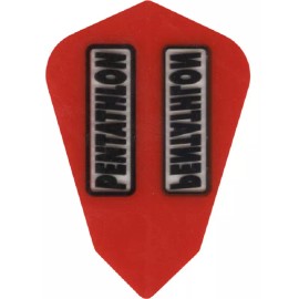 PENTATHLON Red Fantail Dart Flights  100 Micron 5 sets (15 flights) w/tracking