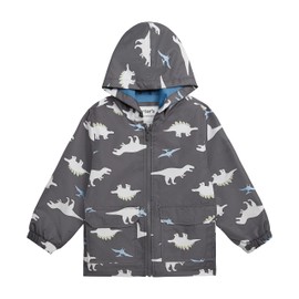 Carter's Boys' Fun Rainslicker Rain Coat, Dark Grey