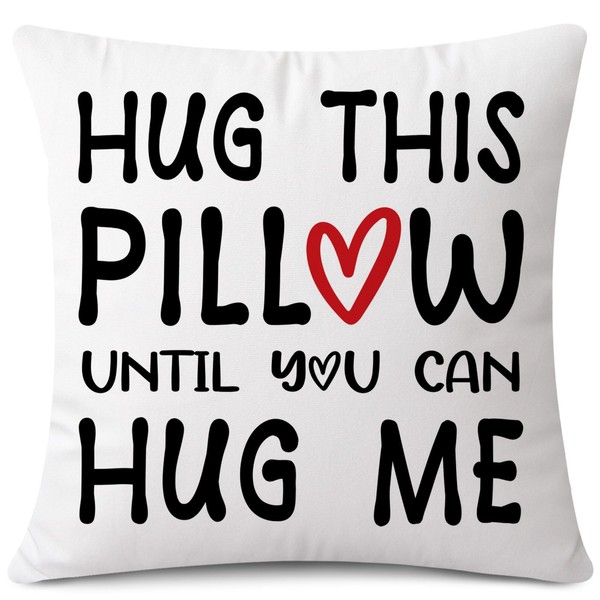 JOTOM Cushion Cover Hug This Pillow Until You Can Hug