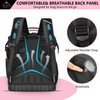 LOKASS Pink Tool Bag for Women, Wide-open Tool Backpack with