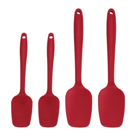 uxcell 4 Pcs Silicone Spatula Heat Resistant Non-scratch Kitchen Non Sticky Spatula for Cooking Baking and Mixing